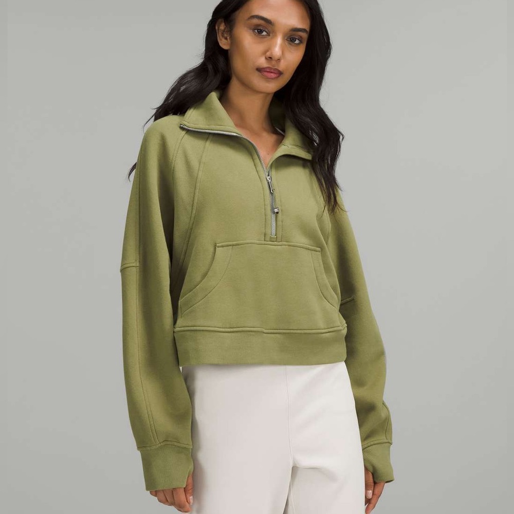 Lululemon Scuba Oversized Funnel-Neck Half Zip
Olive Green